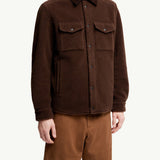 Teddy Corduroy-Trimmed Shirt Jacket