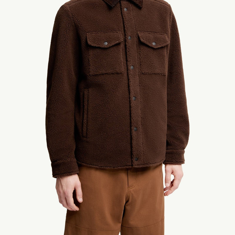 Teddy Corduroy-Trimmed Shirt Jacket