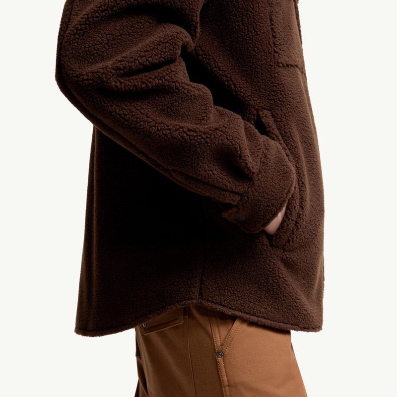 Teddy Corduroy-Trimmed Shirt Jacket