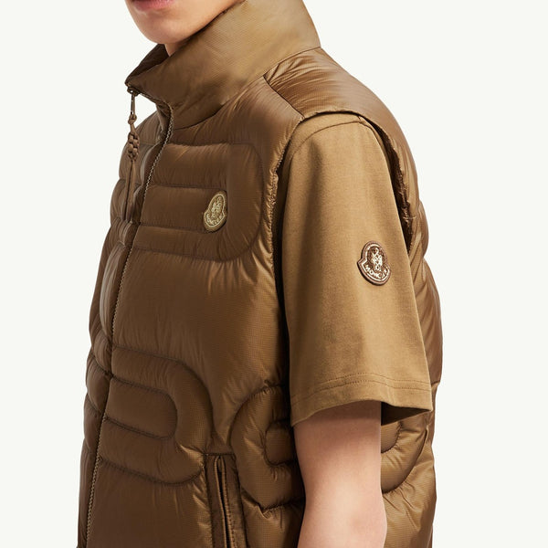 Emeishan Snake-Quilted Down Gilet