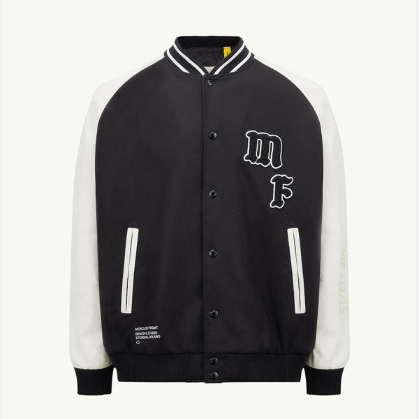 Moncler x FRGMT Loki Wool & Leather Varsity Jacket