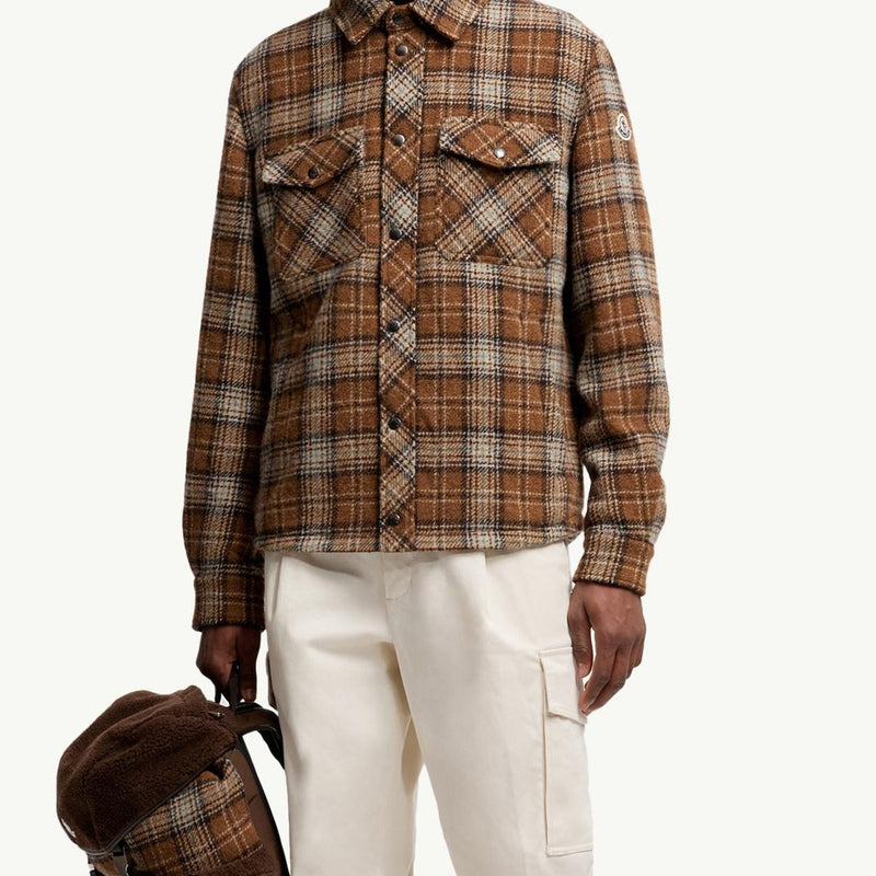 Checked Wool Shirt Jacket