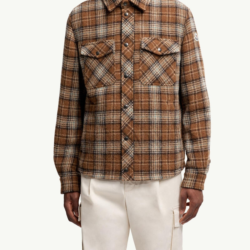 Checked Wool Shirt Jacket