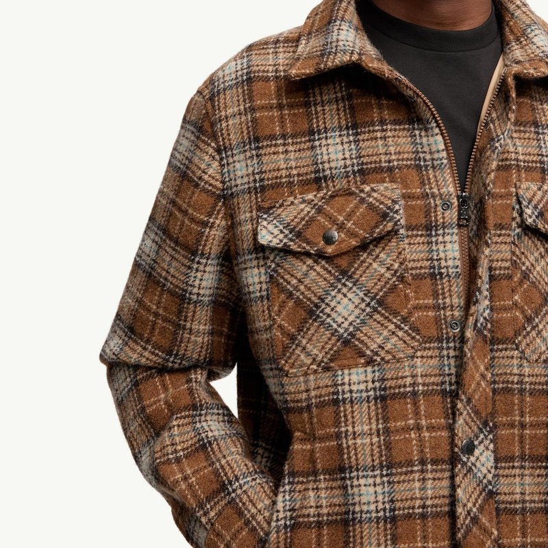 Checked Wool Shirt Jacket