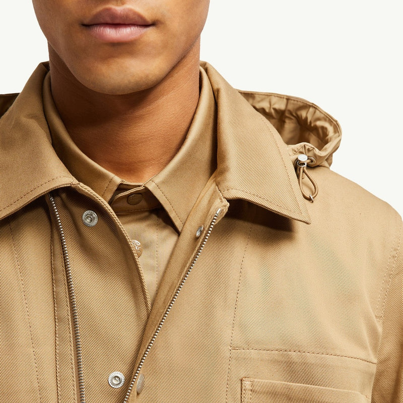 Guerledan Hooded Cotton Shirt Jacket
