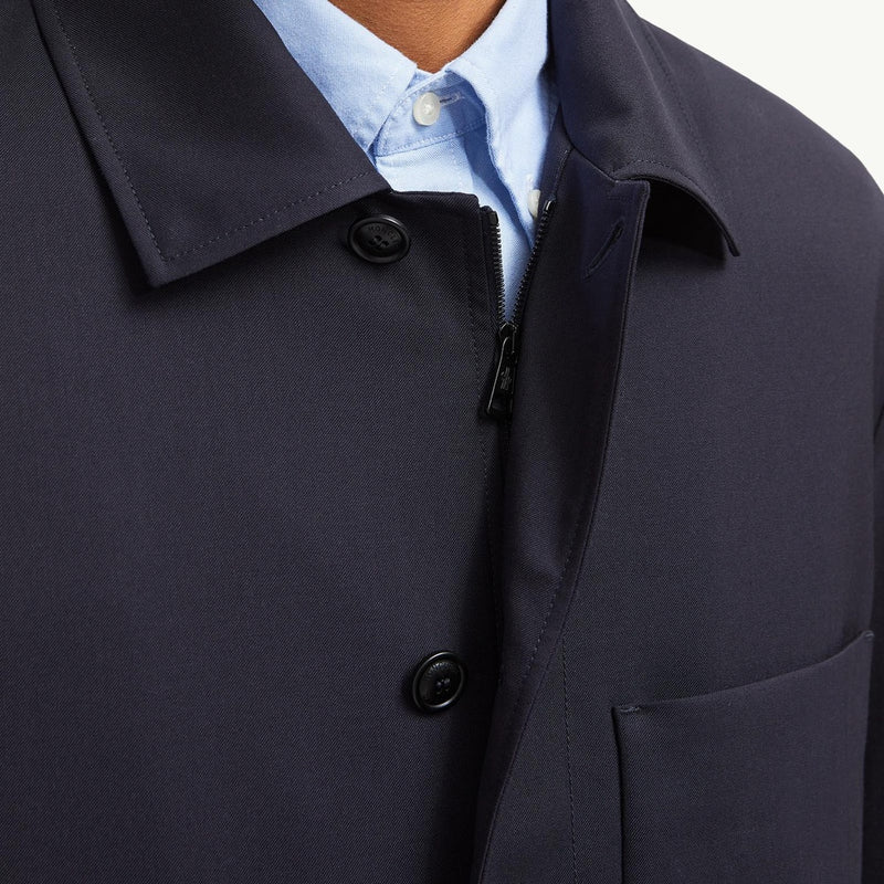 Plumel Wool Gabardine Down Shirt Jacket