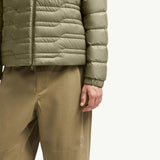 Aleso Hooded Geometric-Quilted Short Down Jacket