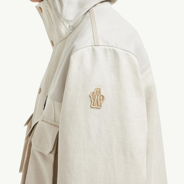 Spur Hooded Linen & Cotton Field Jacket