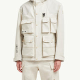 Spur Hooded Linen & Cotton Field Jacket