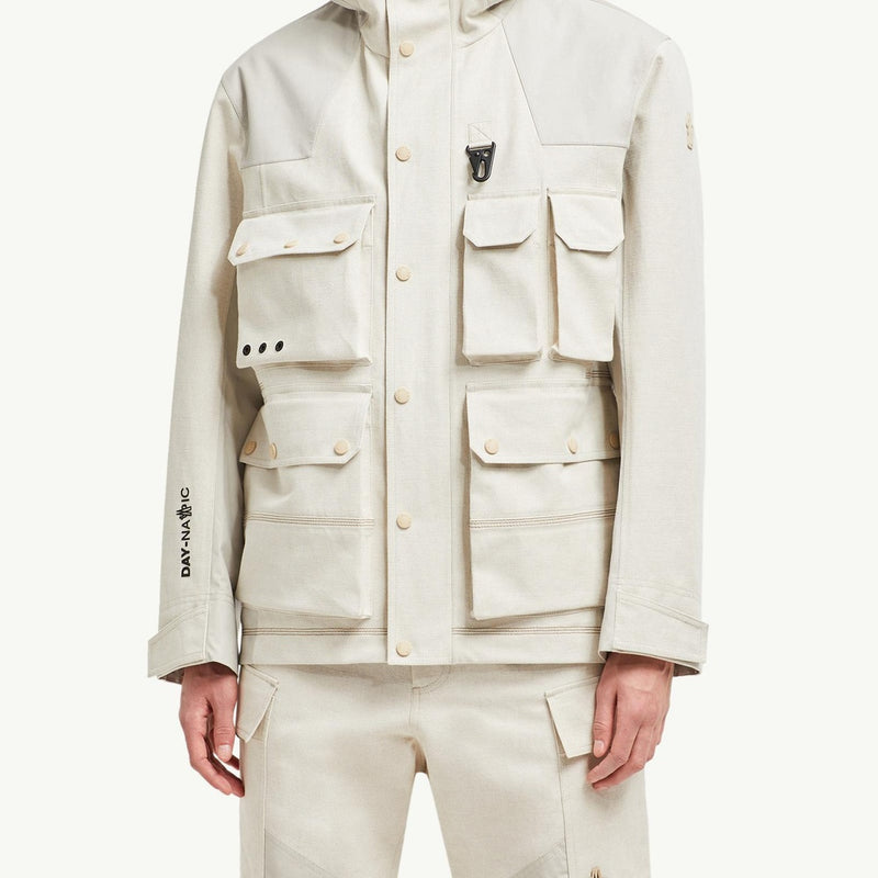 Spur Hooded Linen & Cotton Field Jacket