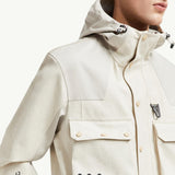 Spur Hooded Linen & Cotton Field Jacket