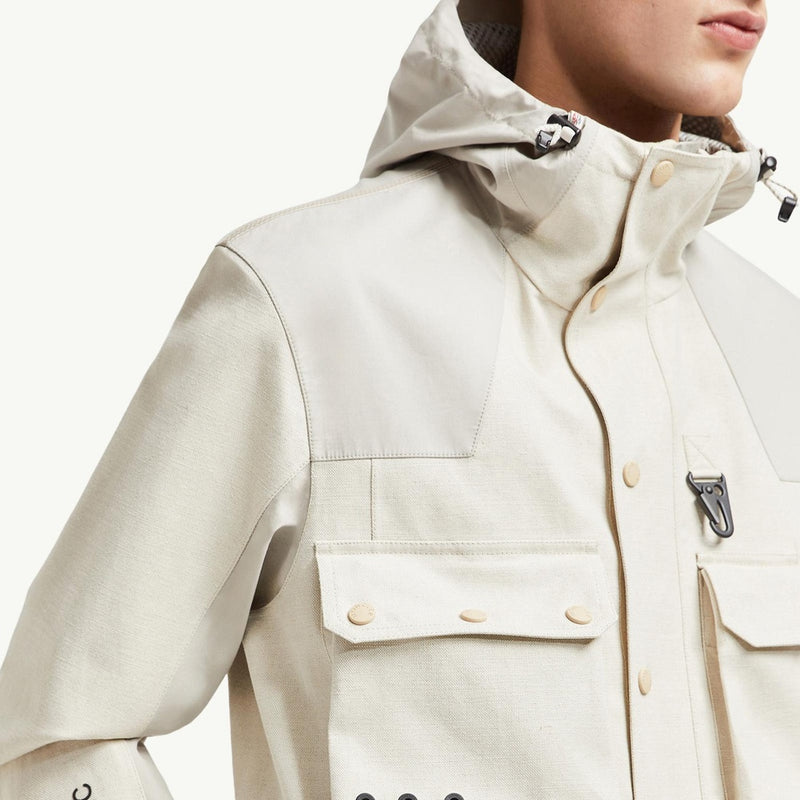 Spur Hooded Linen & Cotton Field Jacket