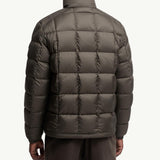 Eglise Square-Quilted Hooded Short Down Jacket
