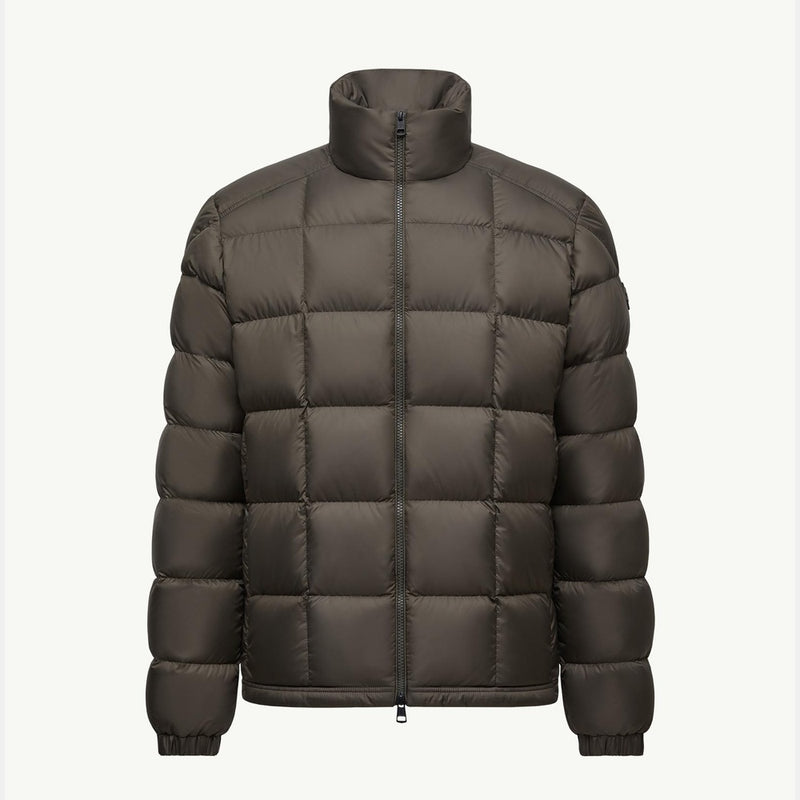 Eglise Square-Quilted Hooded Short Down Jacket