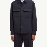 Wool Gabardine Long Sleeve Shirt