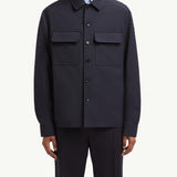 Wool Gabardine Long Sleeve Shirt