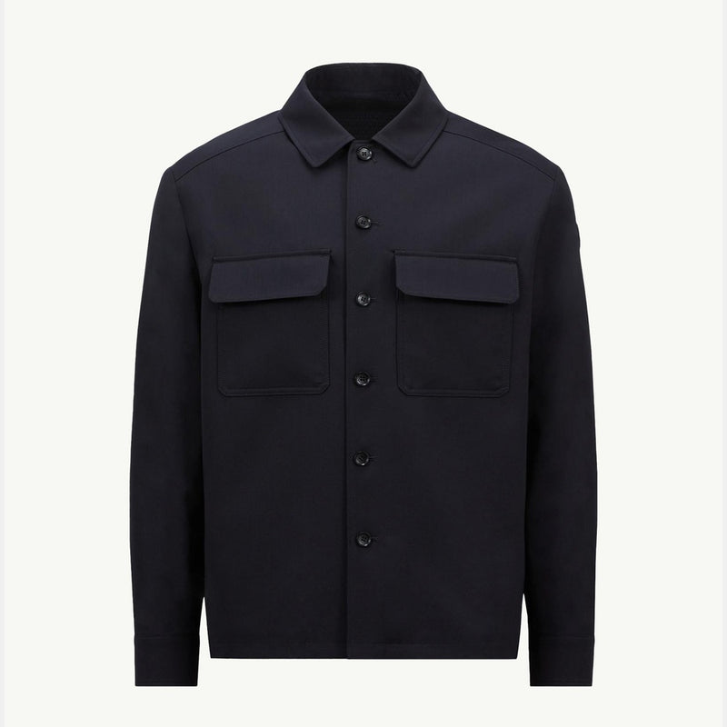 Wool Gabardine Long Sleeve Shirt