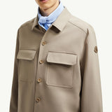 Wool Gabardine Long Sleeve Shirt