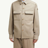 Wool Gabardine Long Sleeve Shirt