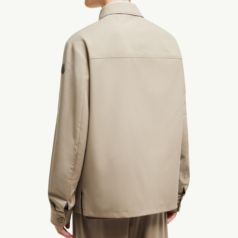 Wool Gabardine Long Sleeve Shirt