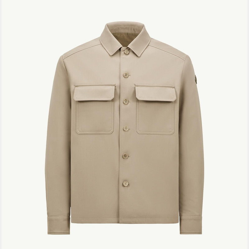 Wool Gabardine Long Sleeve Shirt