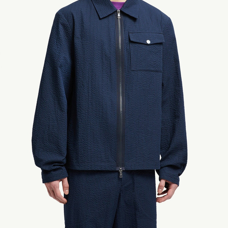 Seersucker Shirt Jacket