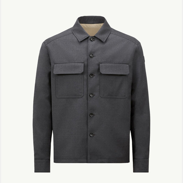 Wool Gabardine Long Sleeve Shirt