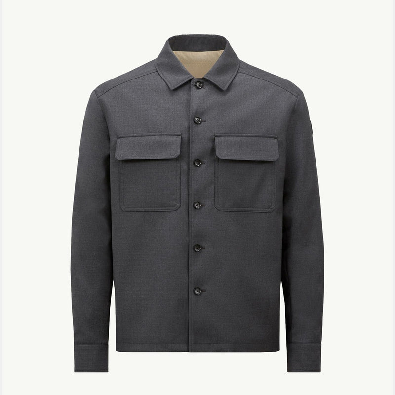 Wool Gabardine Long Sleeve Shirt