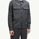 Wool Gabardine Long Sleeve Shirt