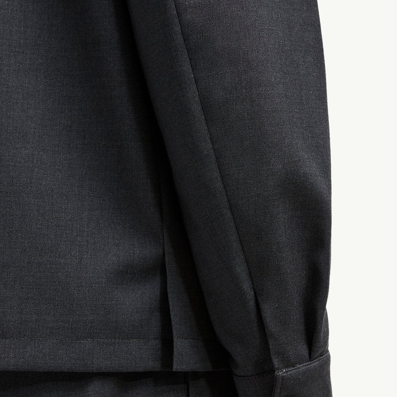 Wool Gabardine Long Sleeve Shirt