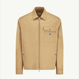 Cotton Gabardine Zip-Up Shirt Jacket