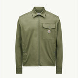 Cotton Gabardine Zip-Up Shirt Jacket