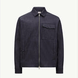 Denim Long Sleeve Zip-Up Shirt