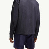 Denim Long Sleeve Zip-Up Shirt