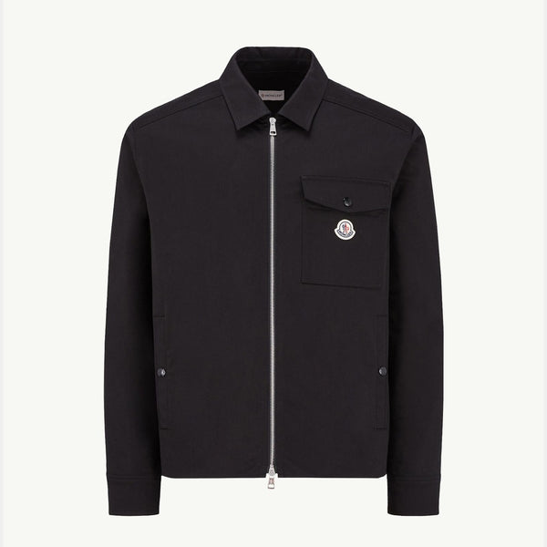 Cotton Gabardine Zip-Up Shirt Jacket
