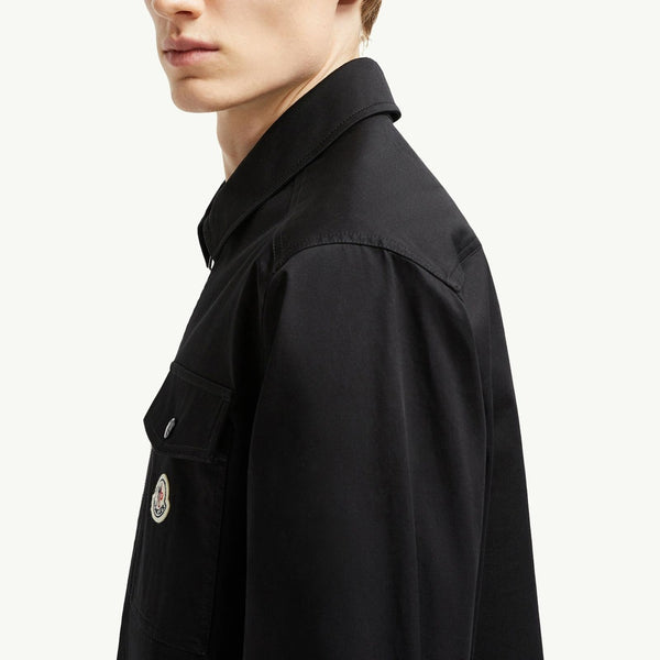 Cotton Gabardine Zip-Up Shirt Jacket