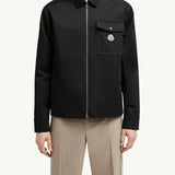 Cotton Gabardine Zip-Up Shirt Jacket