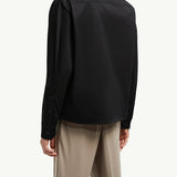 Cotton Gabardine Zip-Up Shirt Jacket