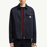 Cotton Gabardine Zip-Up Shirt Jacket