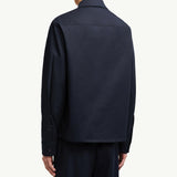 Cotton Gabardine Zip-Up Shirt Jacket