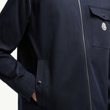 Cotton Gabardine Zip-Up Shirt Jacket