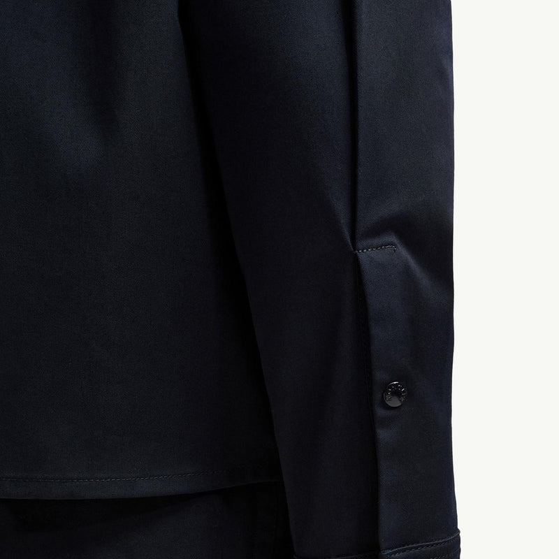 Cotton Gabardine Zip-Up Shirt Jacket