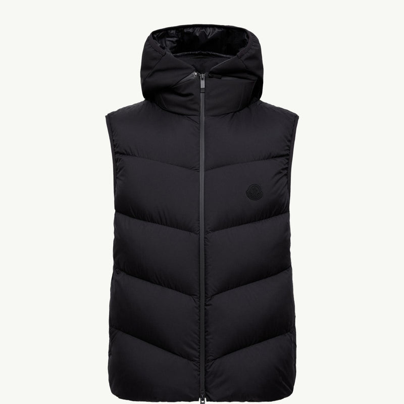 Guersac Diagonal-Quilted Hooded Down Gilet