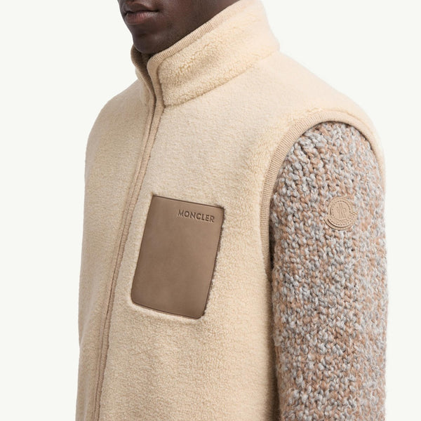 Nubuck-Trimmed Teddy Gilet