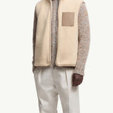 Nubuck-Trimmed Teddy Gilet