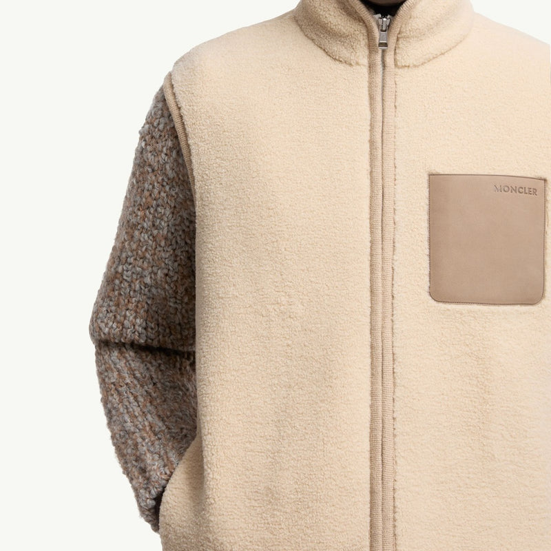 Nubuck-Trimmed Teddy Gilet