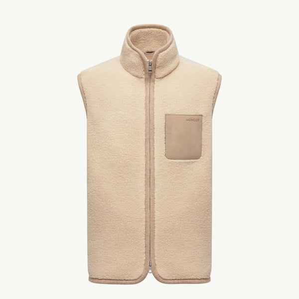 Nubuck-Trimmed Teddy Gilet