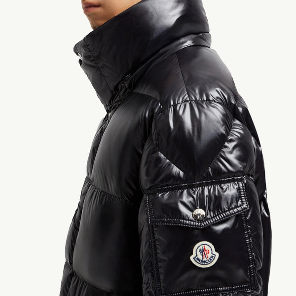 Hanoverian Hooded Square-Quilted Long Down Jacket