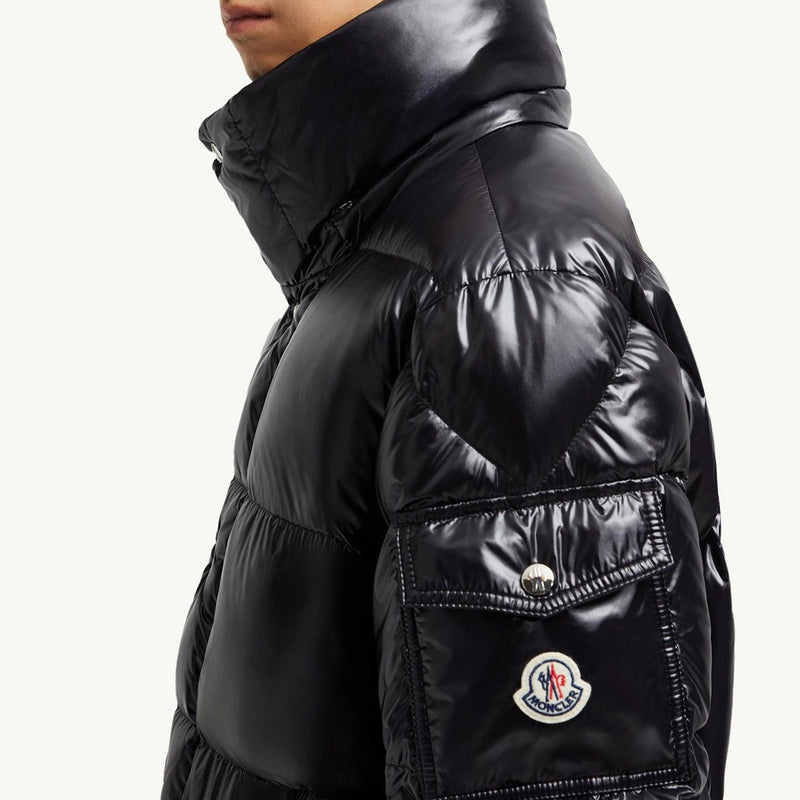 Hanoverian Hooded Square-Quilted Long Down Jacket