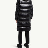 Hanoverian Hooded Square-Quilted Long Down Jacket
